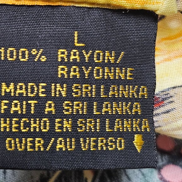 Lizsport Womens Large Yellow Hawaiian Print Sarong Beachwear Cover Up Summer - Picture 8 of 10